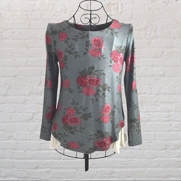 Style & Co Floral Layered Top - Picture 1 of 5